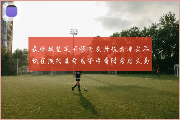 森林狼坚定不移将麦丹视为非卖品仅在换约基奇或字母哥时考虑交易